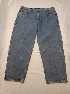 Vintage Calvin Klein Double Stone Washed Easy Fit  Baggy Y2K Retro Sz 42x30 NWT 
