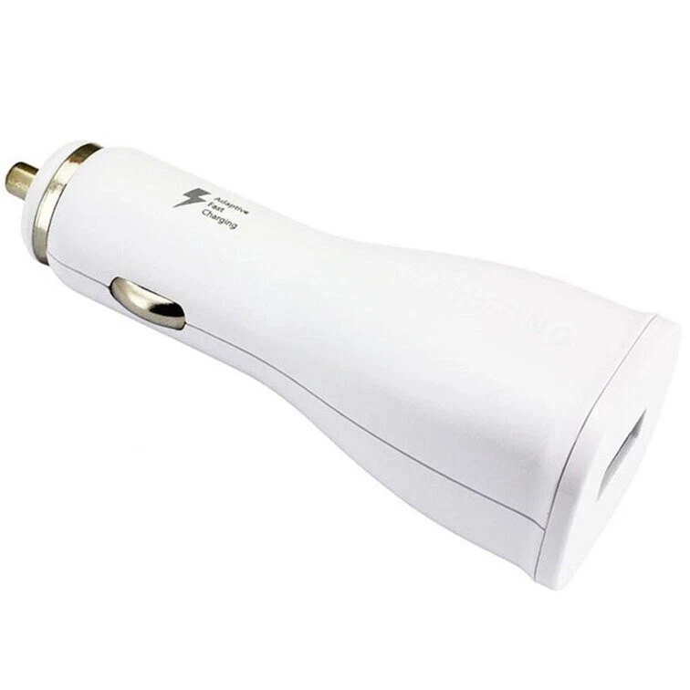 Cargador de coche rápido original Samsung adaptador USB blanco Foto 3 de 4