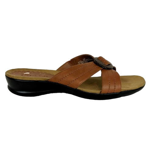 Wear Ever Sandals Women's Size 7.5 Brown Gretel Wedge Comfort Slide Sandals - Picture 6 of 10