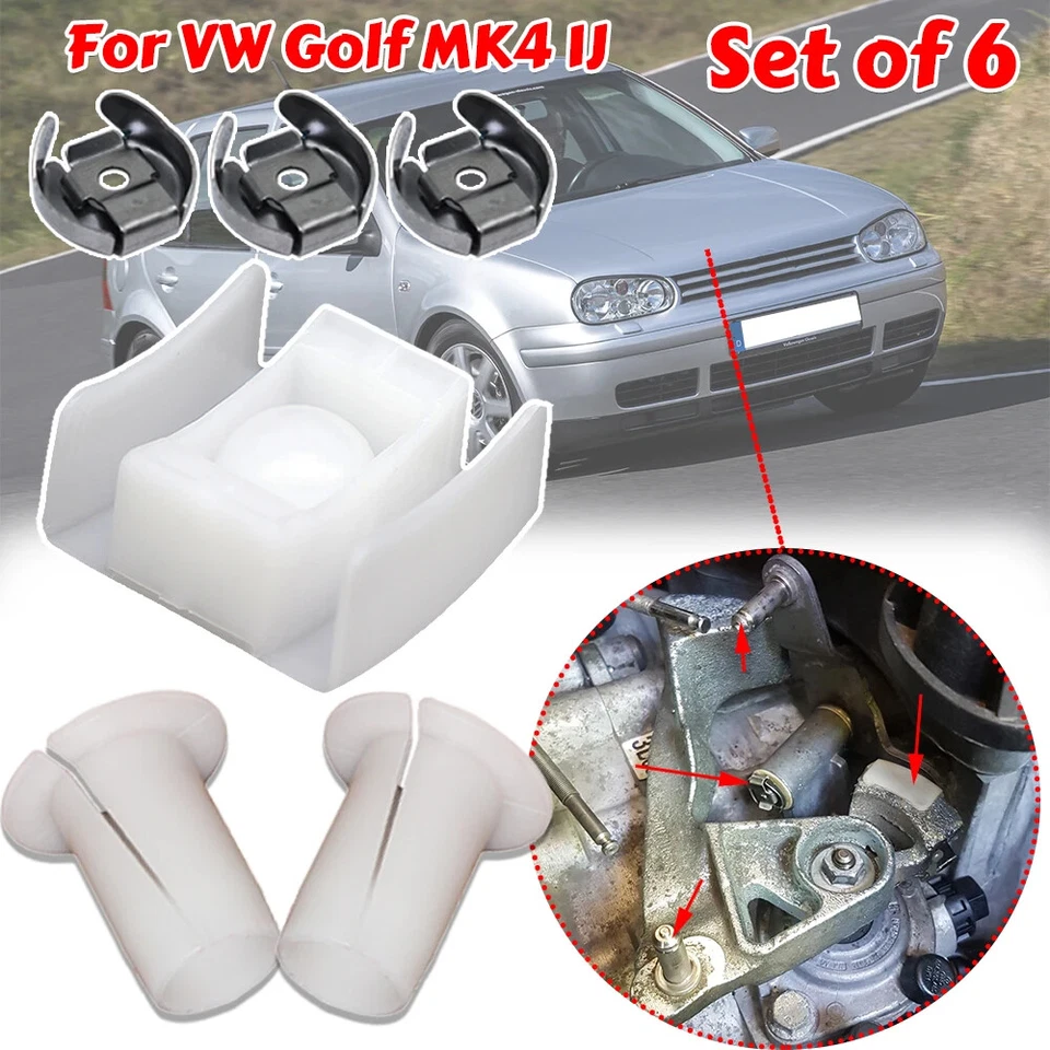 For VW Golf MK4 Gear Selector Shift Relay Lever Slide Shoe Bushing Bearing Kit - Image 2 of 4