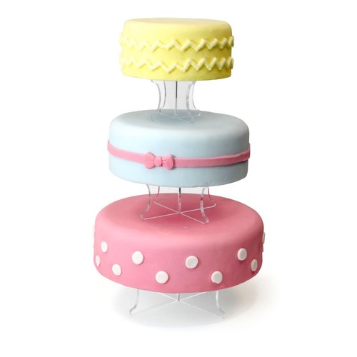 Clear Acrylic 3 Tier Wedding Cake Display Stand Perspex Cake Risers - Picture 2 of 3
