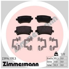 Satz Bremsbeläge Bremsklötze hinten für VW EOS 1F7 Golf 5 1K1 6 5K1 | 2396787
