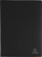 Image of Exacompta A4 Soft Cover 50 Pockets Display Book Anti-Glare Presentation Black