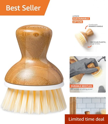 #ad Eco Friendly Bamboo Dish Brush – Lightweight Ergonomic Scrubber for Kitchen Use $21.99