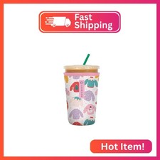 Sok It JavaSok Iced Coffee  Cold Soda Insulated Neoprene Cup Sleeve Cozy Knits