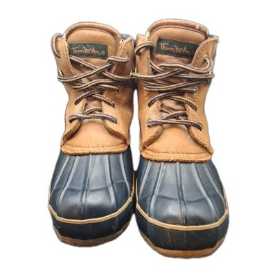 Thom McAn Women s Tan Leather Thermolite Waterproof Rain Duck Boots! Size 8