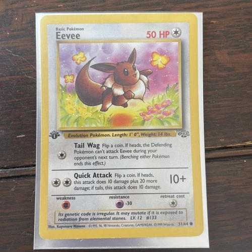 Pokémon TCG Eevee Jungle Card 51/64 Regular Common 1st Edition
