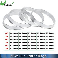 UXCELL 4Pcs Hub Centric Rings Wheel Centering Rings 56.1-64.1mm OD