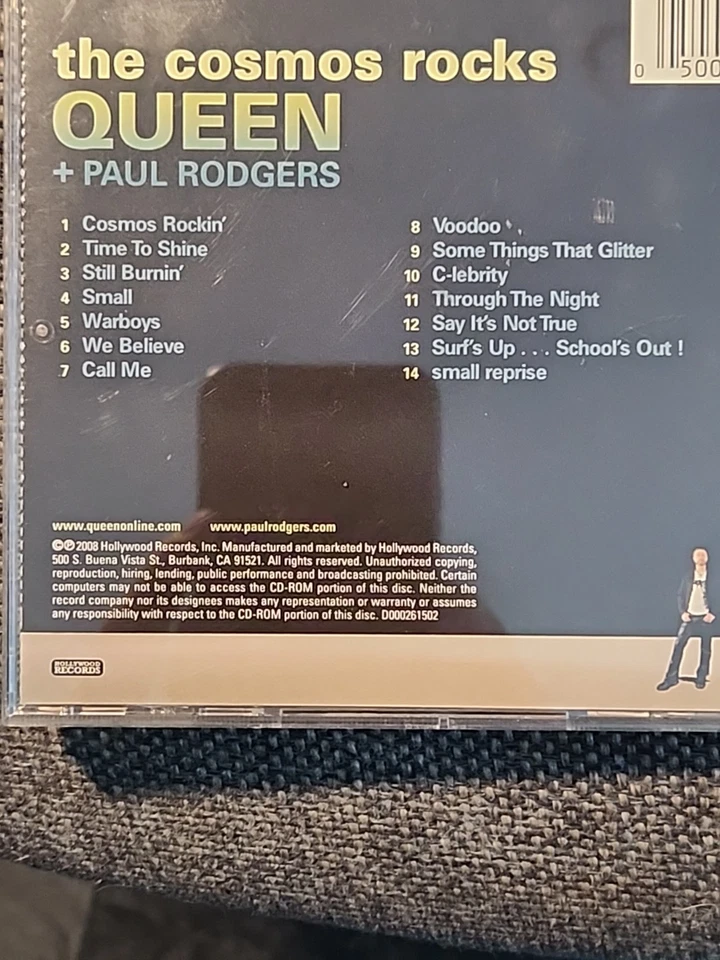 Queen + Paul Rodgers – The Cosmos Rocks CD 2008 Hollywood Records Rock VG+ Foto 4 de 4