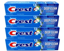 4 Pack - Crest Whitening Plus Deep Clean Toothpaste, Effervescent Mint, 5.4 OZ 1.37 per gallon