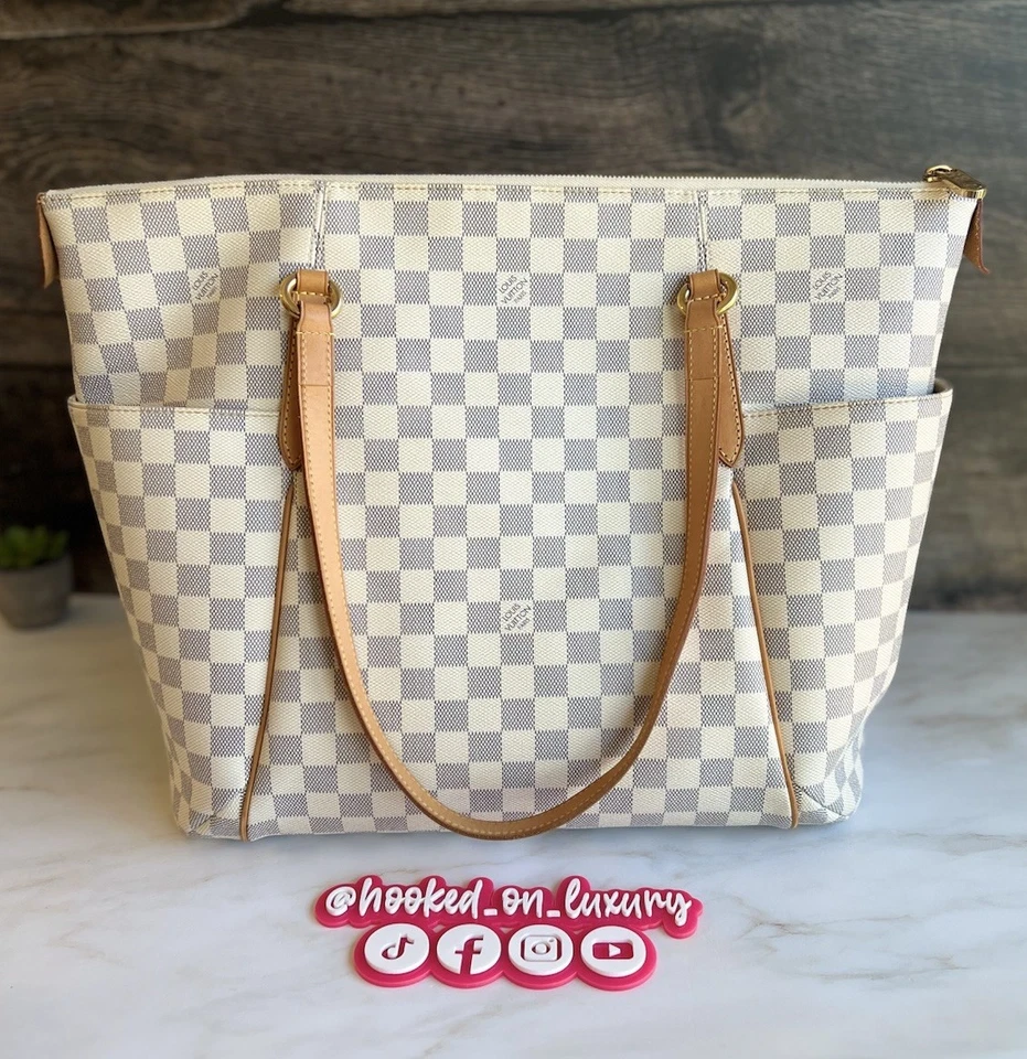 Auténtico Bolso de Hombro Louis Vuitton Totally GM Damier Azul VENDEDOR DE EE. UU. Foto 4 de 4