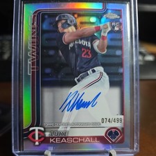 2025 Topps Chrome Update Luke Keaschall Refractor RC On Card Auto #/499 | Twins