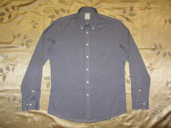Men Brooks Brothers Shirt Navy Cotton 38 / M / 46 #68XK