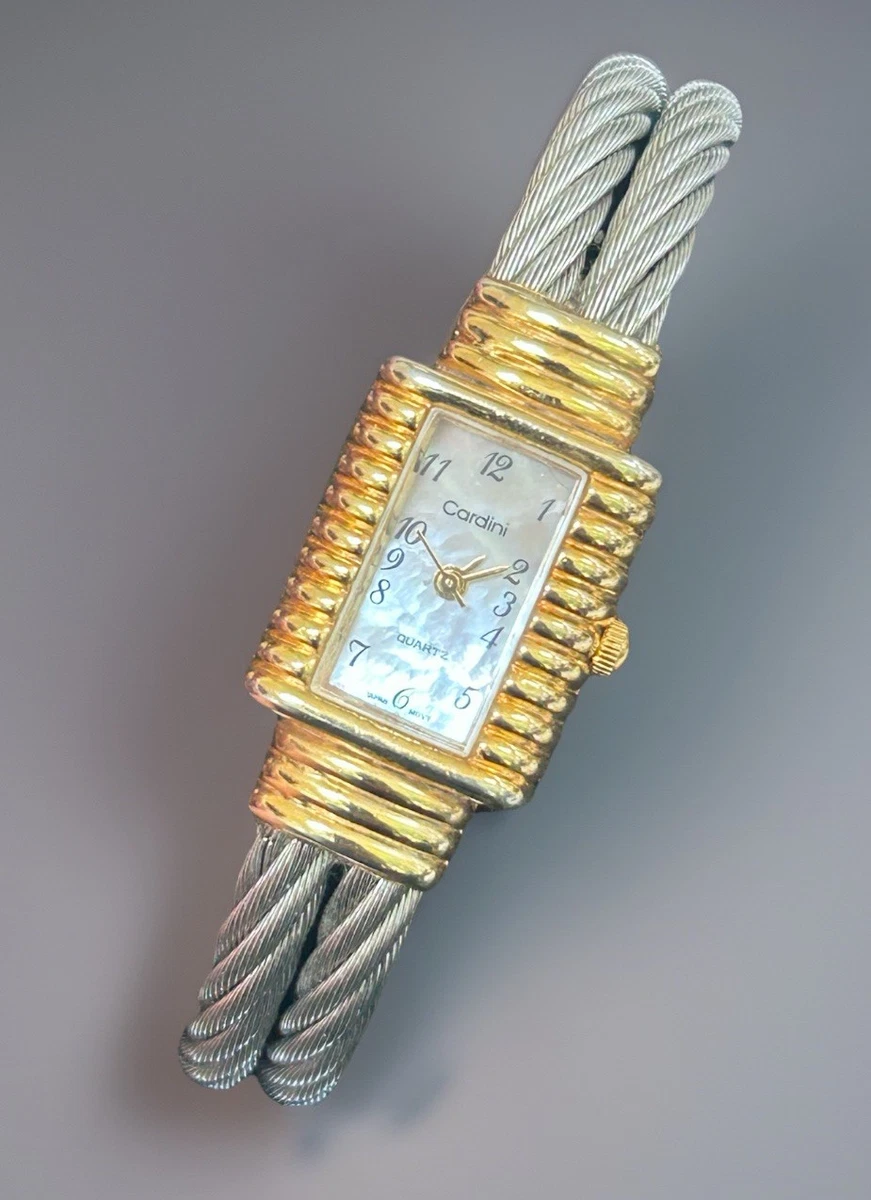 Vtg Cardini Silver Crystal Mesh Bracelet Watch - Silver Mother Of Pearl Vintage cardini watch - Gem main image 4