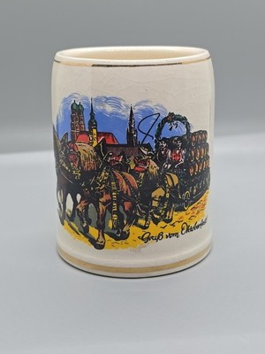 Vintage Grub Vom Oktoberfest Beer Stein From Germany Crackle Mug (G14)