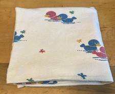 Medline Baby Receiving Blanket Hospital Flannel Ducks 32 x36 Vintage 90s