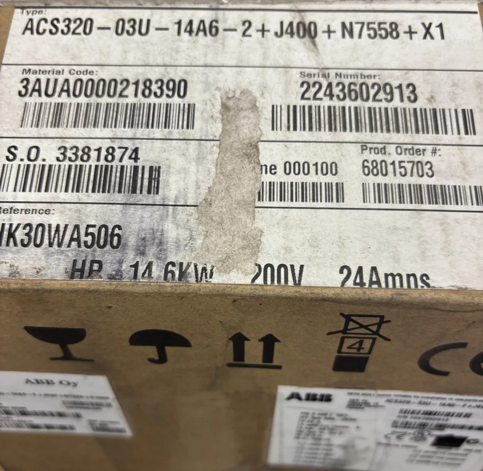 Unidades de climatización ACS320-03U-14A6-2 ABB, unidad serie ACS320, AC, 3,0 HP, 240 V, 13,3 A, Foto 4 de 4