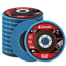 Flap Discs 40 Grit, 4 1/2 x 7/8-Inch Flap Sanding Disc, Type 29 Zirconia Grin...