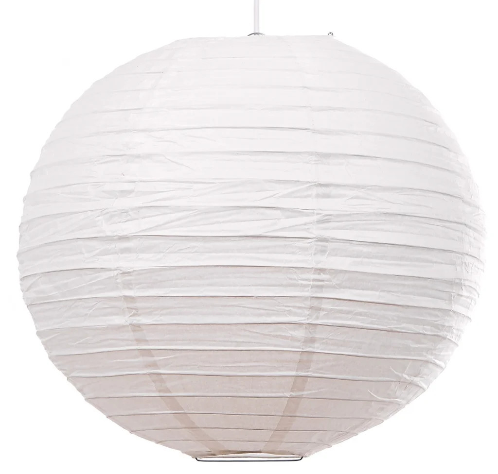 Lampshade White 14"" Paper Lantern 355mm Wire Supports Loxton Lighting 6714