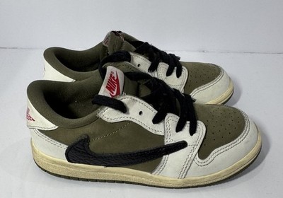 Nike Air Jordan 1 Low OG SP Travis Scott Cactus Jack Medium Olive TD Toddler 10C