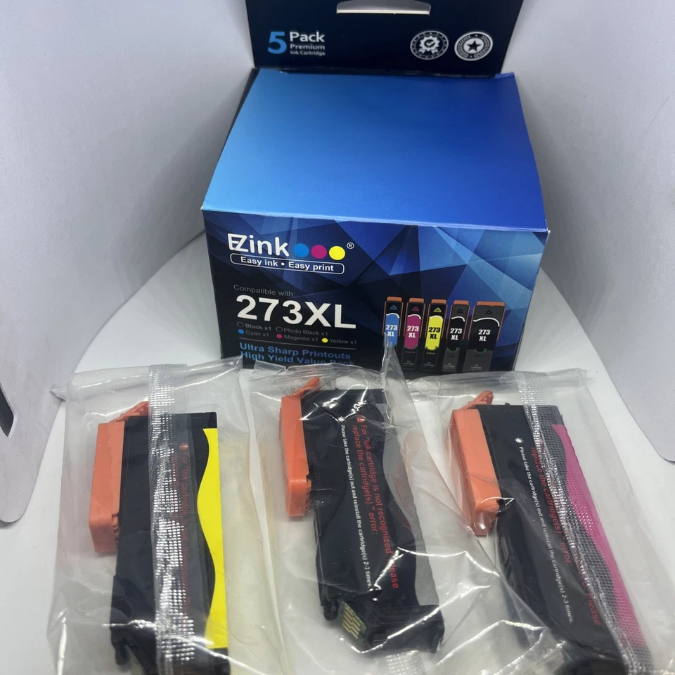 EZ ink 273XL 3 Pack Magenta, Yellow,Photo Black New In Package - Image 3 of 3