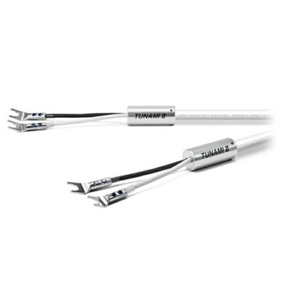 Oyaide TUNAMI II SP-Y V2 2.5m Pair Speaker Cable 102 SSC Silver/Platinum Y-Lug