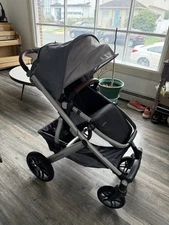 UPPAbaby VISTA Baby Stroller, Henry 2019 Blue bassinet and Ride Along Included