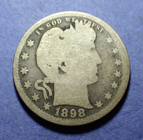 1898-S Barber Quarter — photo from the most recent tracked eBay sale
