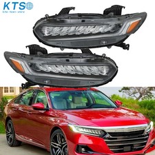Full Led Headlight For Honda Accord 18-21 Chrome Clear High Configuration Lhrh