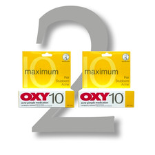 [2 x OXY10 25G] Stubborn Acne Pimple Medication Treatment Benzoyl Peroxide NEW