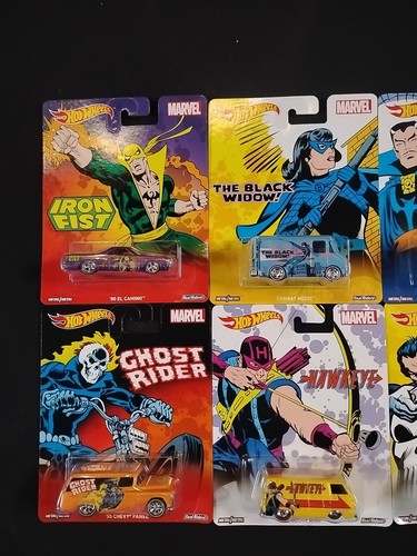 Hot Wheels 2016 Pop Culture "Marvel Comics" Full Complete Set of 6 - Picture 2 of 6