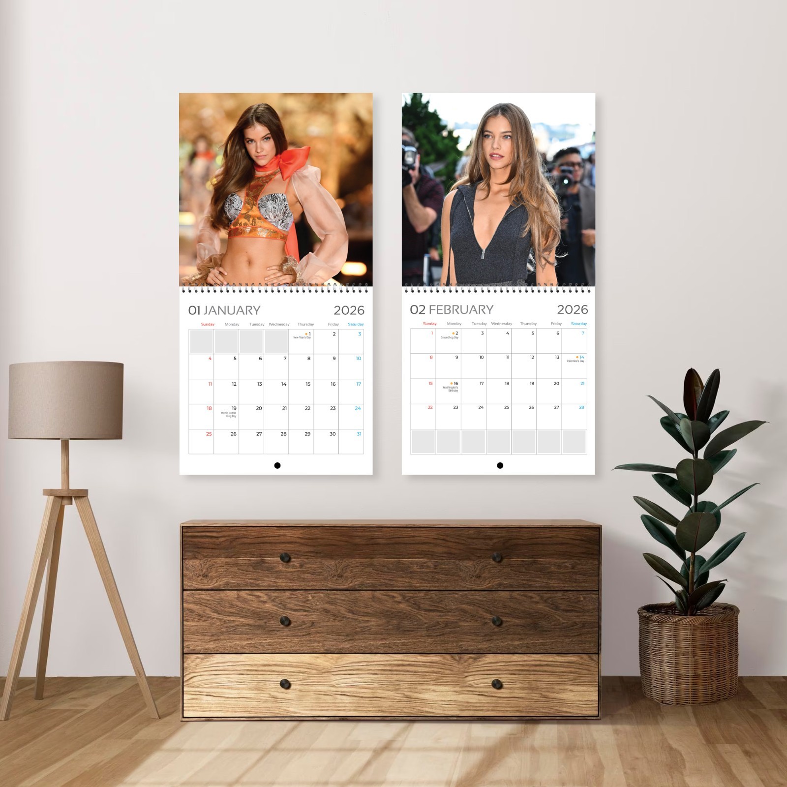 Barbara Palvin 2026 Hollywood Stars Calendar, 12-Month Wall Wall Calendar