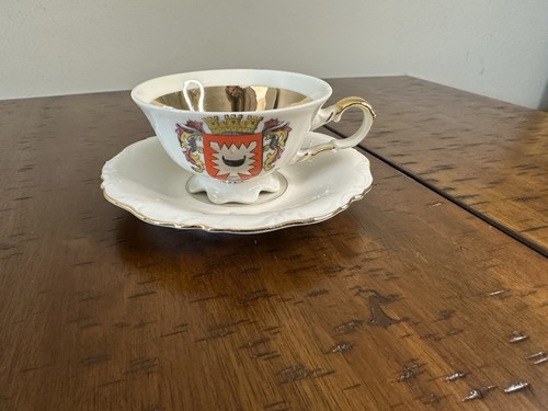 Vintage ST Bavaria, Germany, gold , teacup and saucer, Kiel - Bild 1 von 4