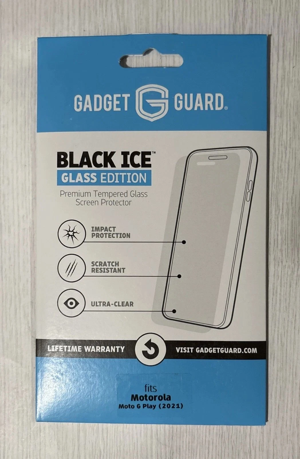 Gadget Guard Black Ice Glass Edition Tempered Glass for Motorola Moto G Play
