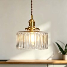 Pendant Light Retro Chandelier Hanging Light Ceiling Lamp Vintage Glass E26 US