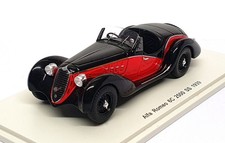 Spark Model 1/43 Scale S2715 - 1939 Alfa Romeo 6c 2500 SS - Black/Red