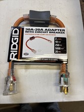 Rigid 30a-20a Adapter With Circuit Breaker