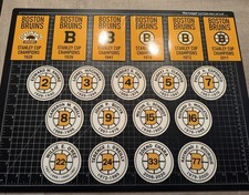 3 SIZES - Boston Bruins Stanley Cup  Retired Number Decal Banners Set BERGERON