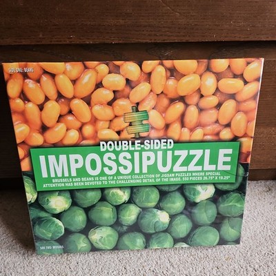 BRÜSSEL & BOHNEN IMPOSSIPUZZLE DOPPELSEITIGES PUZZLE, GESCHENK (EINMAL BENUTZT)