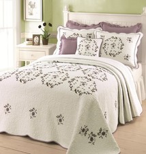 Gwen Bedspread - Queen,White,QUEEN 102X118