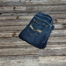 Ariat Boys B5 Slim Fit Jeans Size 8 Blue Wash Distressed