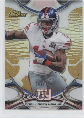 2015 Topps Finest Gold Refractor 62/150 Odell Beckham Jr #100 2e6