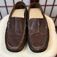Clarks Dark Brown Leather Slip-On Loafers