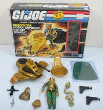 Complete 1986 Serpentor in Box Cobra Figure & Air Chariot G.I. GI Joe 3.75 ARAH