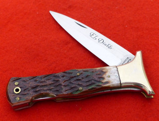 Coltello Parker Japan Made 4 25" chiuso El Diablo Lock Blade Bone Lockback come nuovo