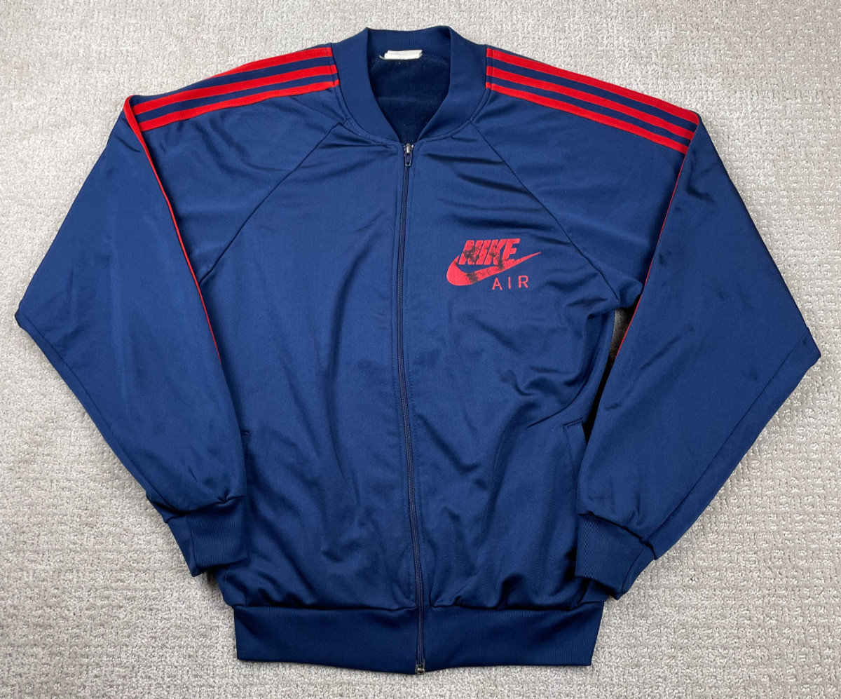 Vintage Nike Track Jacket Mens Medium Blue Graphic Full Zip International Soccer