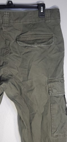 H&M Logg Label of Graded Goods Cargo Pants With Ankle Draw String 36 31 Green - Picture 10 of 21