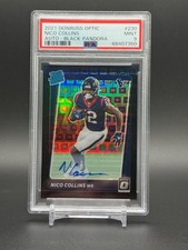 NICO COLLINS Rookie Auto 2021 Optic Black Pandora Holo PSA 9 Mint SP /20 RC