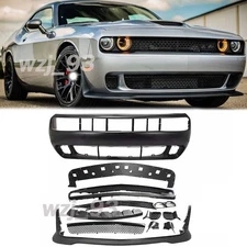 Front Bumper Cover Kit Fit 2008-2014 Dodge Challenger Hellcat Style SRT