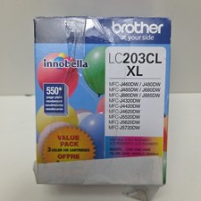 NEW OEM - BROTHER LC203CL 3-PACK COLOR INK - LC2033PKS 2027